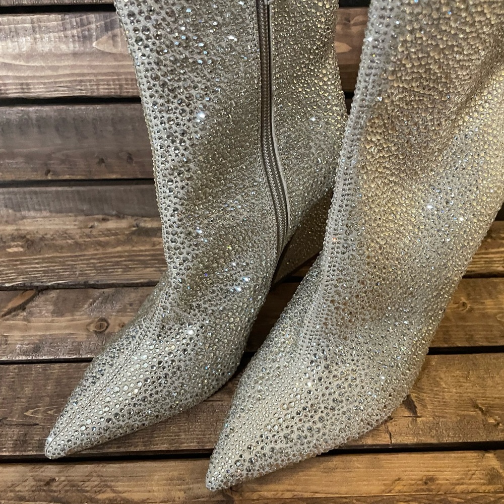 Silver Rhinestone Boots - Picture 2 of 6